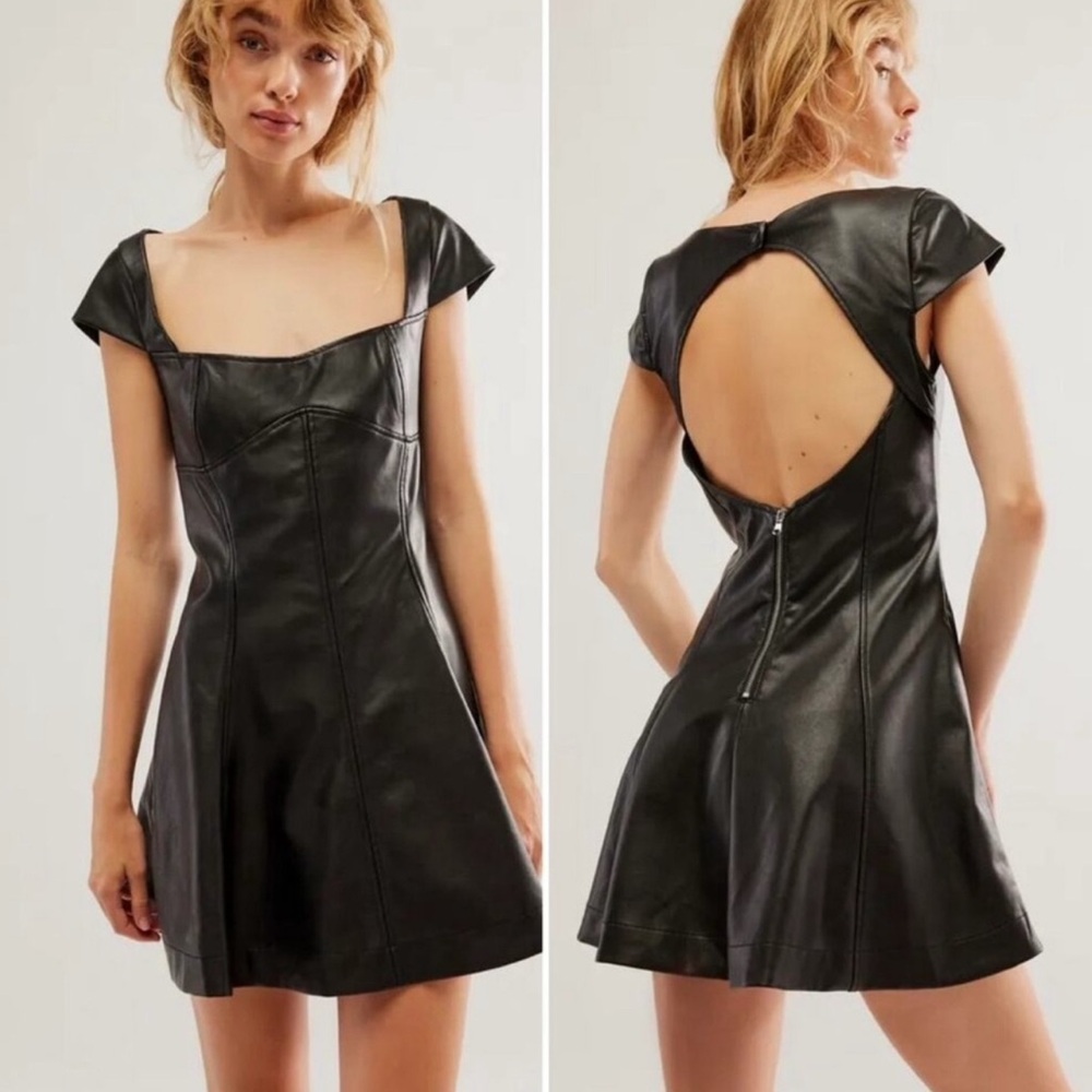 Free People vegan leather dress